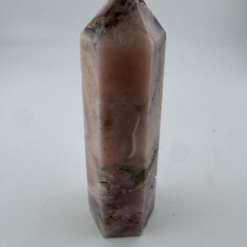 Pink Flower Agate Tower